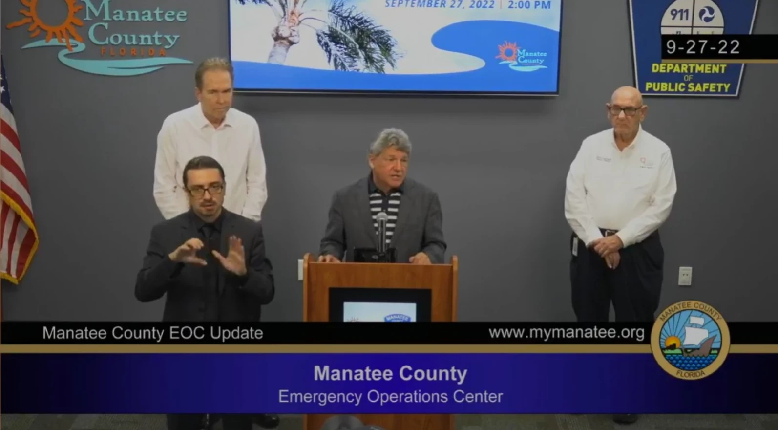 Manatee County Administrator Dr. Scott Hopes pleaded with residents to heed evacuation protocols.